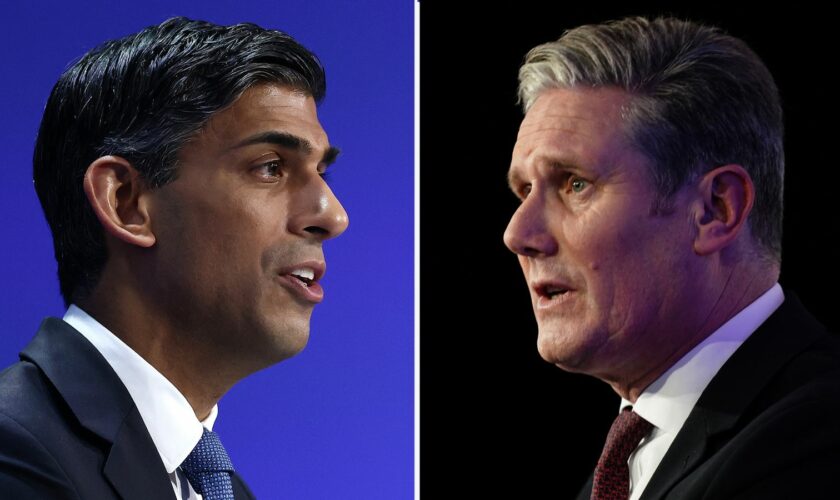 Rishi Sunak and Keir Starmer. Pic: PA