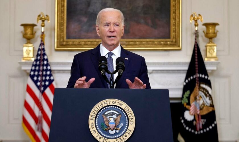 Le président américain Joe Biden prononce un discours sur la situation au Moyen-Orient à la Maison Blanche le 31 mai 2024 à Washington, DC.