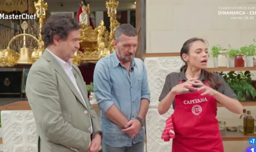 El jurado de 'Masterchef' pone en un aprieto a Antonio Banderas: «No me digas que vas a hacer eso…»