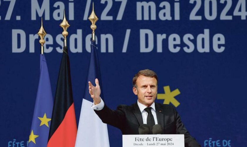 «Réveillons-nous»: à Dresde, Emmanuel Macron met en garde contre l’extrême droite