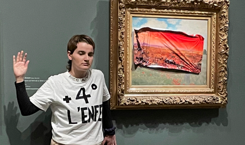 Radical climate activist vandalizes famous painting in Paris