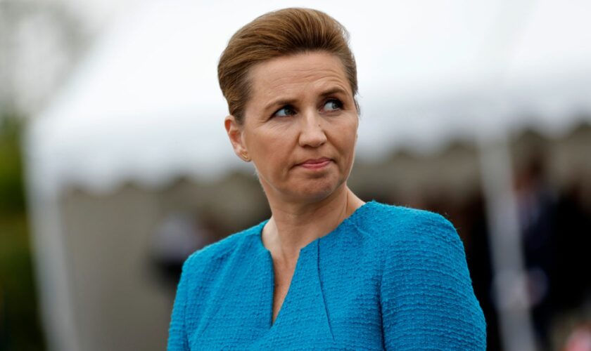 Denmark's Prime Minister Mette Frederiksen. Pic: AP