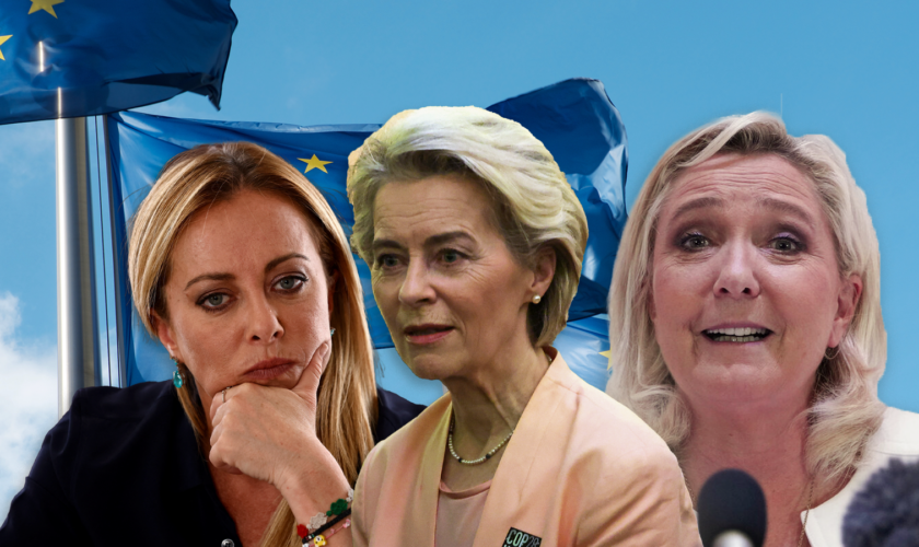 Giorgia Meloni, Ursula Von Der Leyen and Marine Le Pen