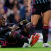 Soccer Football - Soccer Aid for UNICEF - England v Soccer Aid World XI - Stamford Bridge, London, Britain - June 9, 2024 Soccer Aid World XI's Usain Bolt reacts after sustaining an injury Action Images via Reuters/Andrew Couldridge