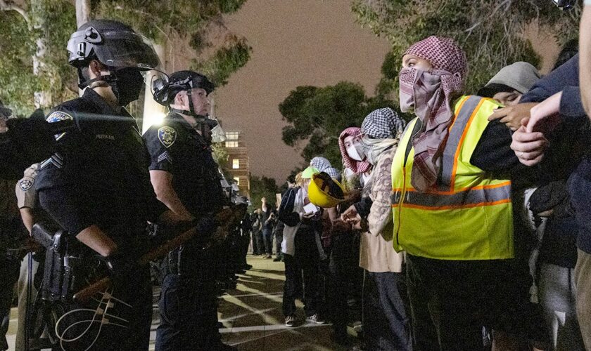 Anti-Israel protesters set up new encampment at UCLA, clash with police