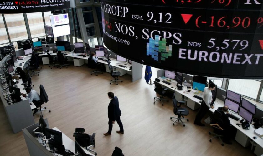 La salle des marchés d'Euronext, à La Défense, près de Paris, le 24 juin 2016