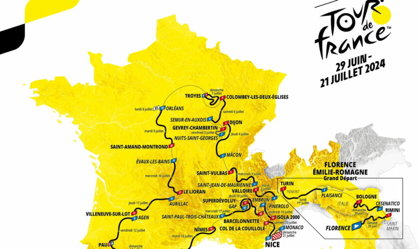 DIRECT. Tour de France 2024 : parcours, carte et étapes détaillées... Les infos avant le départ à Florence