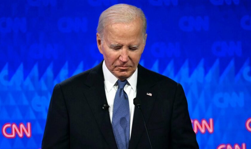 Joe Biden lors du débat face à Donald Trump, à Atlanta, le 27 juin 2024