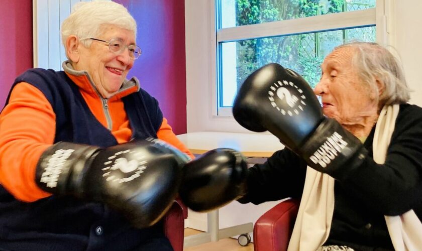 « C’est un exutoire » : dans le Val-de-Marne, la boxe fait « bouger » les seniors en maison de retraite