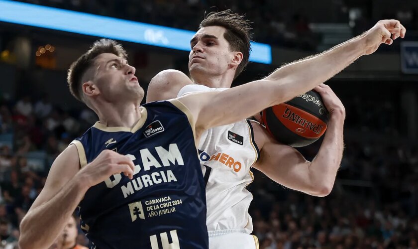 El Real Madrid no se deja sorprender por el UCAM y golpea primero en la final de la ACB (84-76)