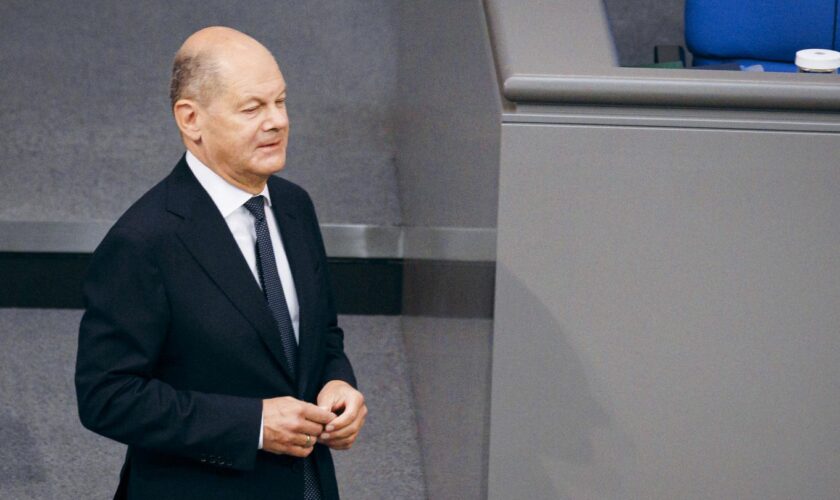 Bundeskanzler Olaf Scholz hielt am Donnerstag eine Regierungserklärung im Bundestag