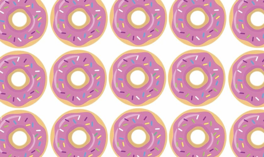 15 Sekunden Zeit: Augentest: Können Sie den einzigartigen Donut finden?