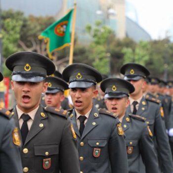 Les troupes azerbaïdjanaises lors d'une parade militaire à Bakou. L'Azerbaïdjan participe aux côtés de quatre pays d'Asie centrale à un exercice conjoint pendant dix jours. Illustration