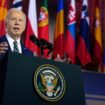 Biden during the 75th anniversary of NATO. Pic: AP