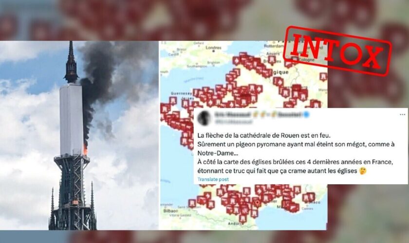 Incendie de la cathédrale de Rouen : attention à cette carte ancienne et peu fiable