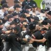 Benches clear between Yankees and Orioles after batter gets hit in head with 96 mph pitch