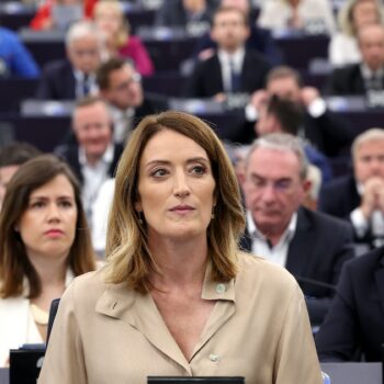 Roberta Metsola, au Parlement européen à Strasbourg, le 16 juillet 2024