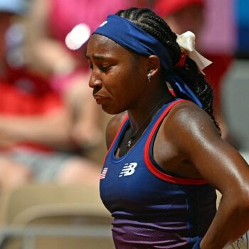 Coco Gauff in tears after argument over chair umpire's controversial call, falters at Paris Olympics