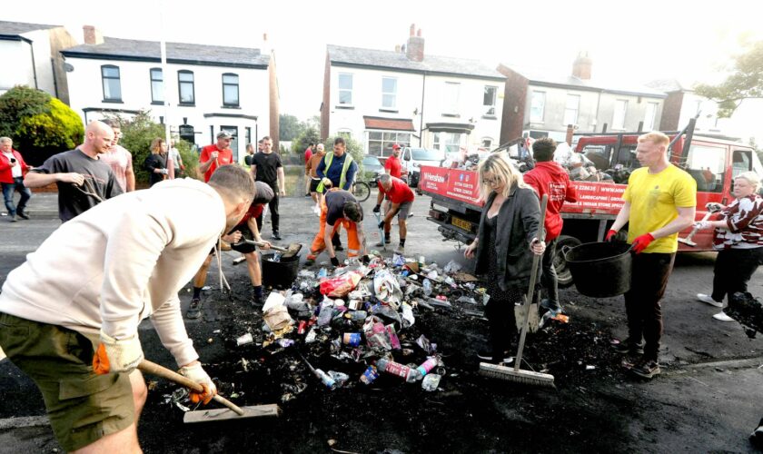 Mum of Southport stabbing victim says 'stop the violence' as locals left to clean up after riots