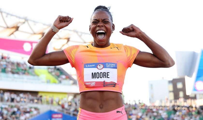 Jasmine Moore makes history as first American woman to qualify for Olympic triple jump, long jump