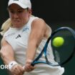 Sonay Kartal plays a backhand during her Wimbledon third-round match against Coco Gauff