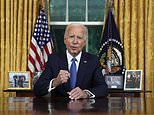 Biden, 81, doesn't mention his health or give any more details on why he suddenly dropped out... and instead talks 'ambition' and 'saving' democracy in 11-minute speech