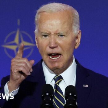 Biden forcefully defends Nato as he hosts summit leaders