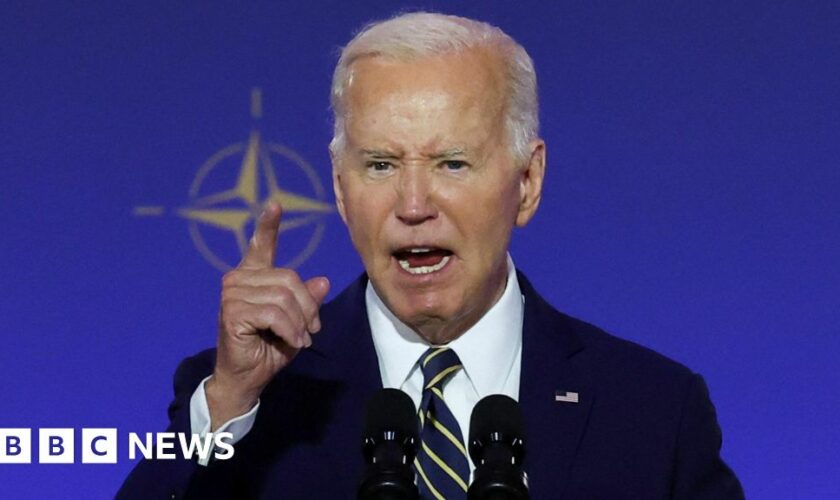 Biden forcefully defends Nato as he hosts summit leaders