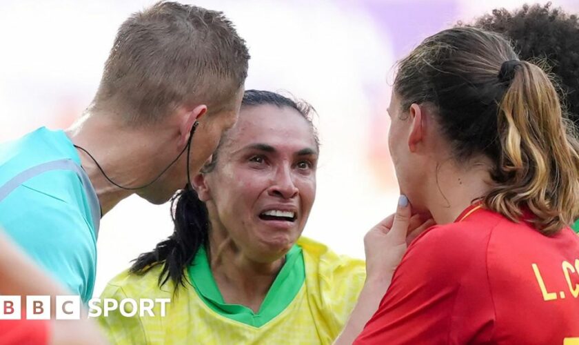 Marta in tears