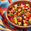 Let tomatoes be both fruit and vegetable in this juicy peach salad