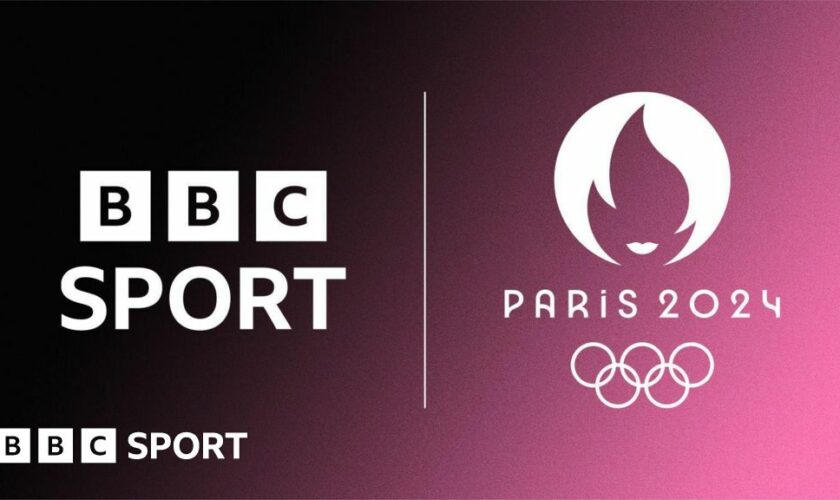 A picture of the BBC and Paris 2024 logos