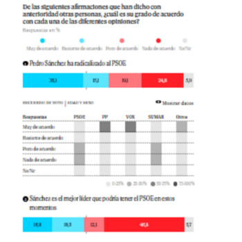 Pedro Sánchez es un mal presidente para el 63% de los españoles y el 30% de los votantes socialistas