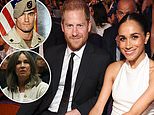 Prince Harry pays tribute to his 'eternal bond' with Princess Diana as he accepts Pat Tillman Award - after fallen vet's own mother said he was not deserving - as Meghan Markle watches on after skipping ESPY's red carpet