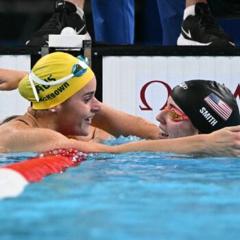 U.S. swimmers are finding the podium — just not the top floor