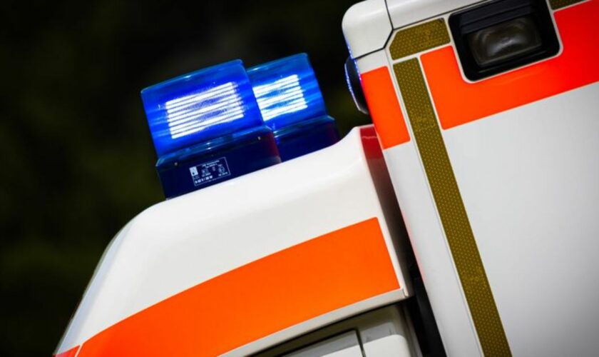 Der Rettungsdienst brachte den schwer verletzten Fahrer ins Krankenhaus. (Symbolbild) Foto: Moritz Frankenberg/dpa