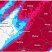 Unwetter: Wetterkarte für Samstag