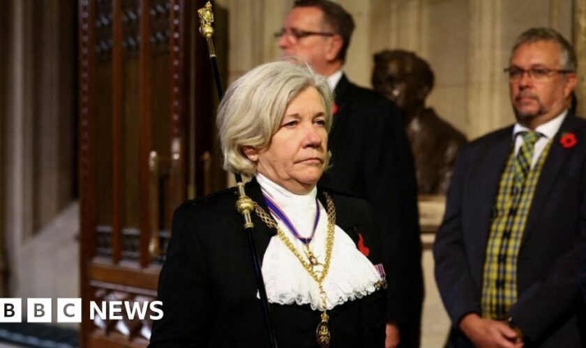 Sarah Clarke, Black Rod during the State Opening of Parliament on 7 November, 2023