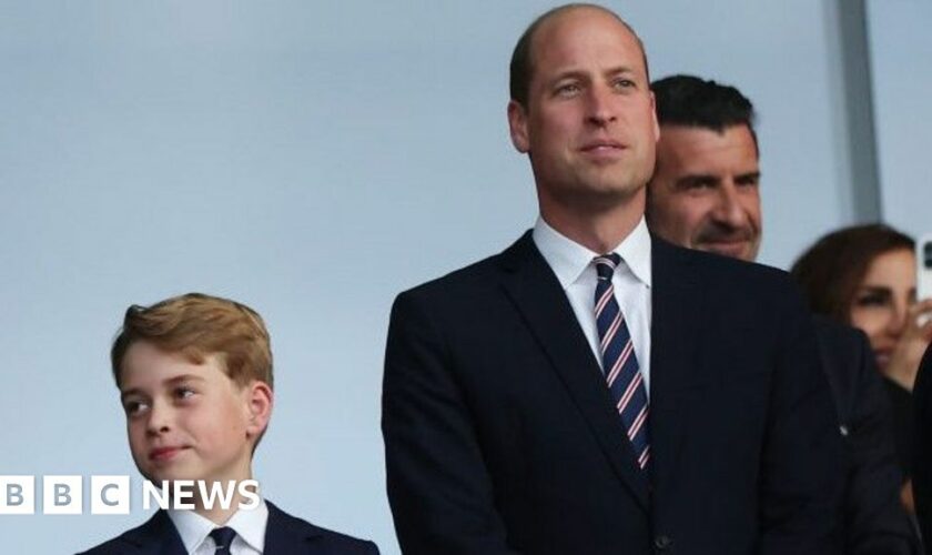 William and George see England heartbreak at Euro 2024 final