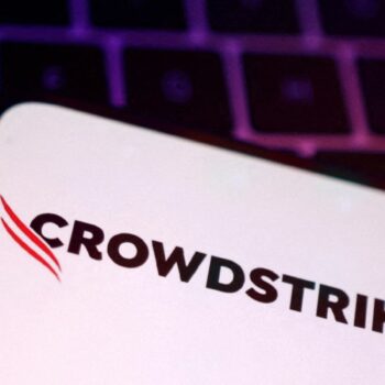 FILE PHOTO: CrowdStrike logo is seen in this illustration taken July 29, 2024. REUTERS/Dado Ruvic/Illustration/File Photo