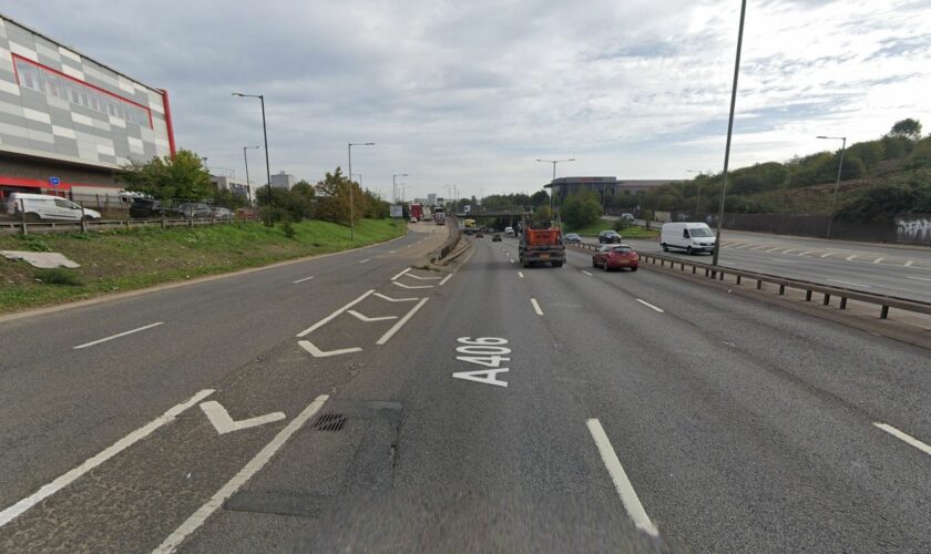 Stonebridge junction on the A406 North Circular Road in London. Pic: Google