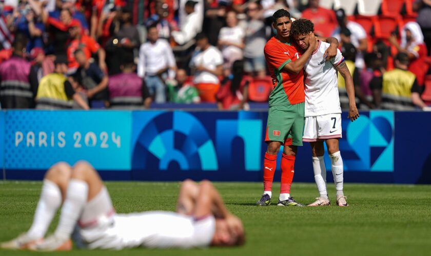 US men’s soccer ousted from Paris Olympics after blowout loss to Morocco in quarterfinals