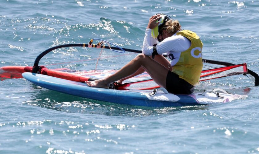 Distraught Emma Wilson fumes at Olympic windsurfing format after bronze medal – ‘I’m done with this sport’