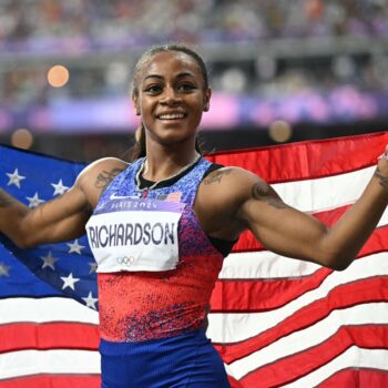 Favorite Sha’Carri Richardson takes silver in women’s 100m final at her first Olympics