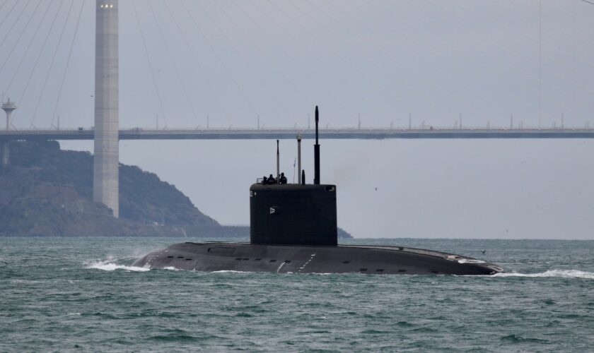 Russia's Rostov-on-Don submarine in Istanbul, Turkey, in 2022. Pic: Reuters