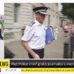 240805 Met Police Commissioner Bizarrely Removes Microphone Cover Off Photographer Outside Cabinet Office Sky News.mp4