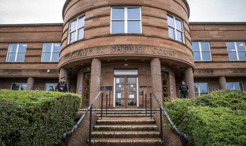 Falkirk Sheriff Court where the fatal accident inquiry (FAI) is being held for John Yuill and Lamara Bell who died following a crash on the M9 near Stirling in July 2015. Picture date: Monday September 18, 2023.