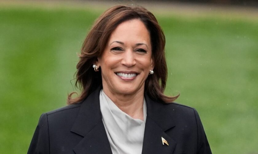 Vice President Kamala Harris arrives to speak from the South Lawn of the White House in Washington, Monday, July 22, 2024, during an event with NCAA college athletes. This is her first public appearance since President Joe Biden endorsed her to be the next presidential nominee of the Democratic Party. (AP Photo/Alex Brandon)