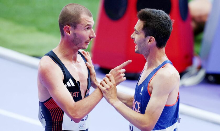 George Mills of Britain and Hugo Hay of France. Pic: Reuters