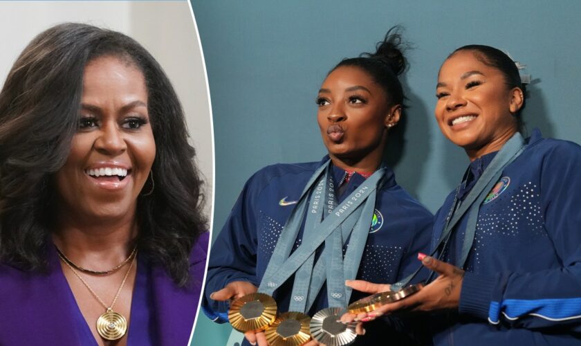 Michelle Obama praises Simone Biles, Jordan Chiles for sportsmanship after backlash from NFL star