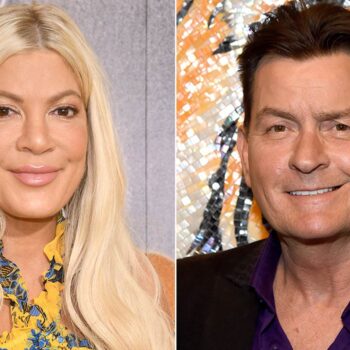 Tori Spelling claims Charlie Sheen once handed her a 'hot crack pipe' when she walked into his condo